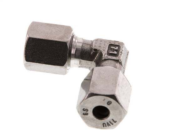 6S Stainless steel 90 deg Elbow Cutting ring 630 Bar DIN 2353