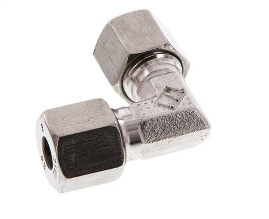 8S Stainless steel 90 deg Elbow Cutting ring 630 Bar DIN 2353