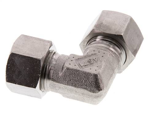 16S Stainless steel 90 deg Elbow Cutting ring 400 Bar DIN 2353