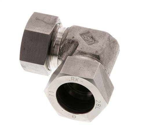 28L Stainless steel 90 deg Elbow Cutting ring 160 Bar DIN 2353