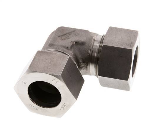 30S Stainless steel 90 deg Elbow Cutting ring 400 Bar DIN 2353