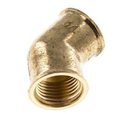 Rp 1/2'' Brass 45 deg Elbow Fitting 16 Bar