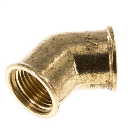 Rp 1/2'' Brass 45 deg Elbow Fitting 16 Bar