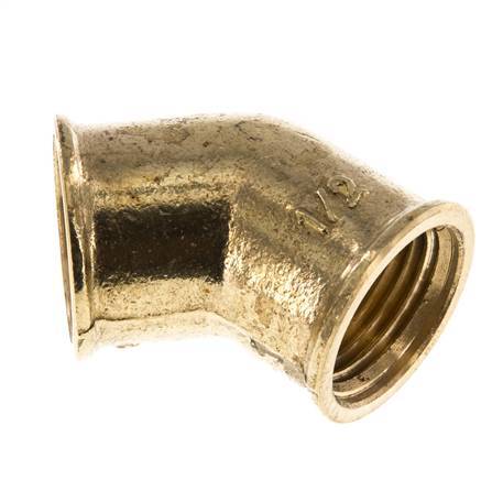 Rp 1/2'' Brass 45 deg Elbow Fitting 16 Bar