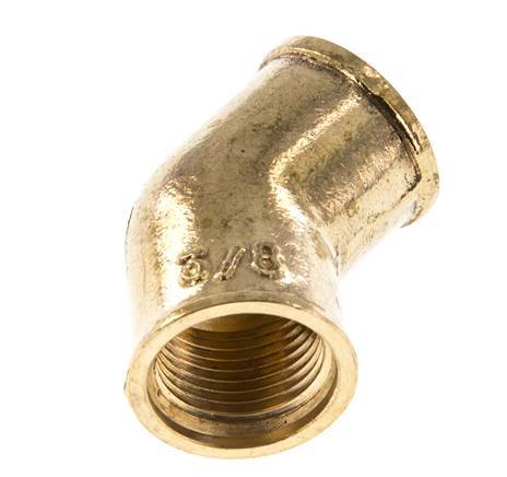 Rp 3/8'' Brass 45 deg Elbow Fitting 16 Bar