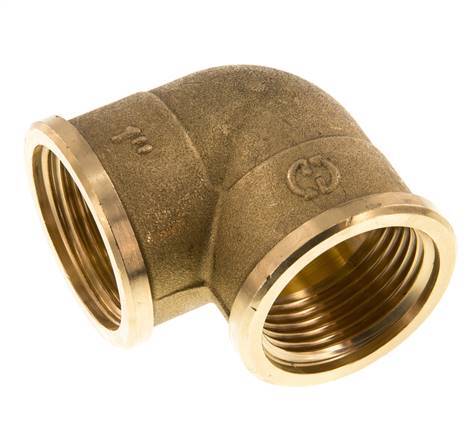 G 1'' Brass 90 deg Elbow Fitting 16 Bar