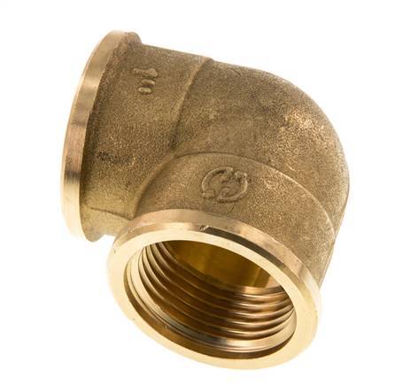 G 1'' Brass 90 deg Elbow Fitting 16 Bar