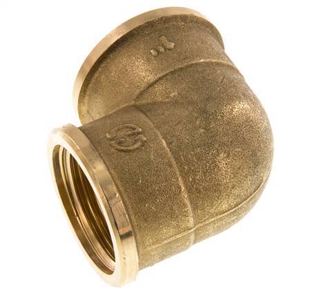 G 1'' Brass 90 deg Elbow Fitting 16 Bar