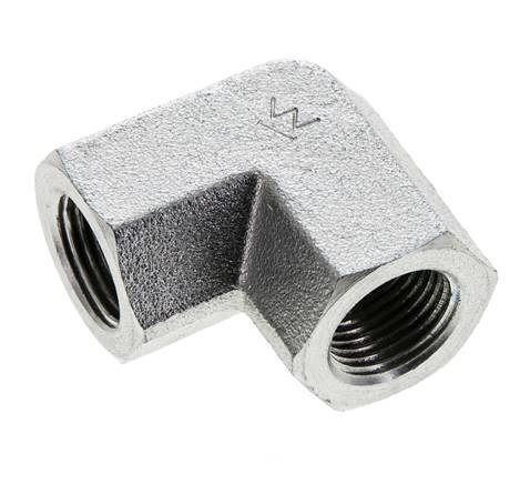 3/8'' NPT Zinc plated Steel 90 deg Elbow Fitting 210 Bar - Hydraulic