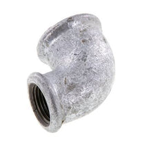 Rp 1/2'' x Rp 3/8'' Zinc plated Cast iron 90 deg Elbow Fitting 25 Bar [5 Pieces]