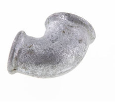 Rp 1/2'' x Rp 3/8'' Zinc plated Cast iron 90 deg Elbow Fitting 25 Bar [5 Pieces]