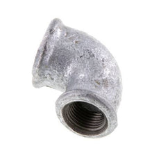 Rp 1/2'' x Rp 3/8'' Zinc plated Cast iron 90 deg Elbow Fitting 25 Bar [5 Pieces]