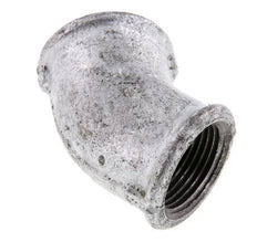 Rp 3/4'' Zinc plated Cast iron 45 deg Elbow Fitting 25 Bar [2 Pieces]