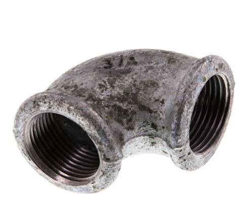 Rp 3/4'' Zinc plated Cast iron 90 deg Elbow Fitting 25 Bar [5 Pieces]