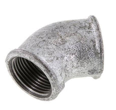 Rp 1'' Zinc plated Cast iron 45 deg Elbow Fitting 25 Bar
