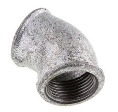 Rp 1'' Zinc plated Cast iron 45 deg Elbow Fitting 25 Bar