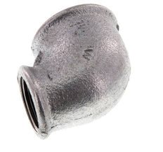 Rp 1 1/4'' x Rp 1'' Zinc plated Cast iron 90 deg Elbow Fitting 25 Bar [2 Pieces]