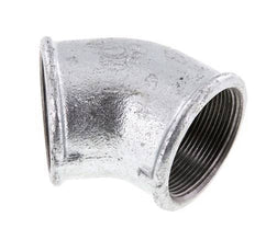 Rp 2'' Zinc plated Cast iron 45 deg Elbow Fitting 25 Bar