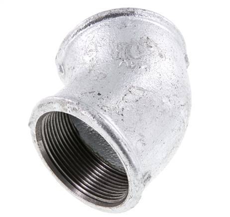Rp 2'' Zinc plated Cast iron 45 deg Elbow Fitting 25 Bar
