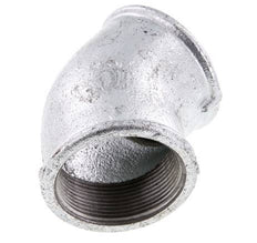 Rp 2'' Zinc plated Cast iron 45 deg Elbow Fitting 25 Bar