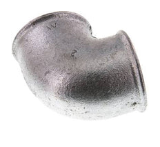 Rp 2'' Zinc plated Cast iron 90 deg Elbow Fitting 25 Bar