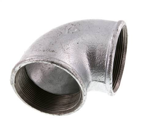 Rp 2 1/2'' Zinc plated Cast iron 90 deg Elbow Fitting 25 Bar