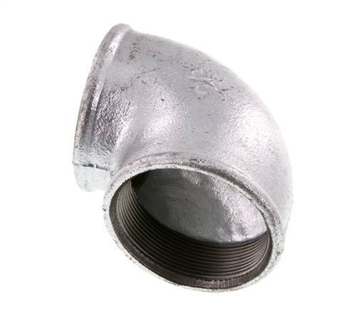 Rp 2 1/2'' Zinc plated Cast iron 90 deg Elbow Fitting 25 Bar
