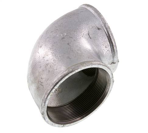 Rp 3'' Zinc plated Cast iron 90 deg Elbow Fitting 25 Bar