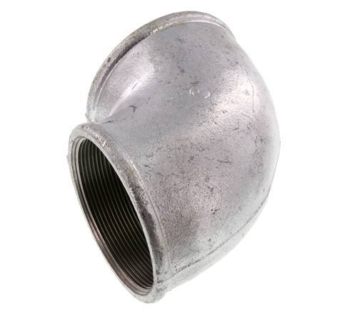 Rp 3'' Zinc plated Cast iron 90 deg Elbow Fitting 25 Bar