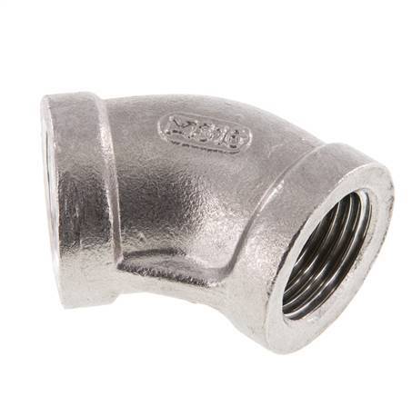 Rp 1/2'' Stainless steel 45 deg Elbow Fitting 16 Bar