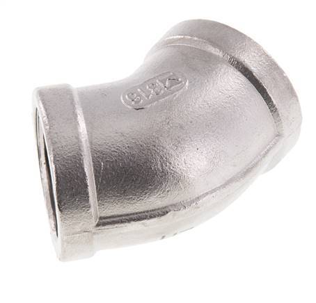 Rp 1'' Stainless steel 45 deg Elbow Fitting 16 Bar