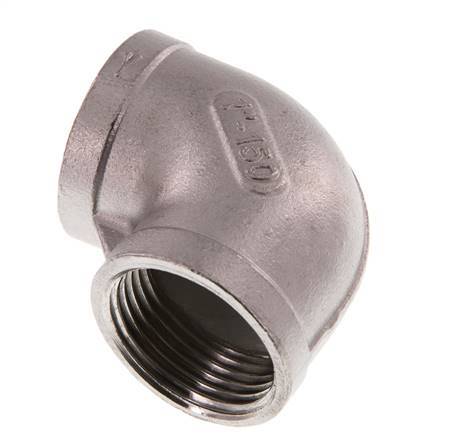Rp 1'' Stainless steel 90 deg Elbow Fitting 10 Bar