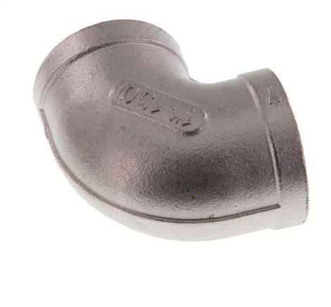Rp 1'' Stainless steel 90 deg Elbow Fitting 10 Bar