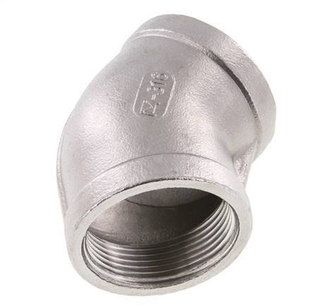 Rp 1 1/2'' Stainless steel 45 deg Elbow Fitting 16 Bar