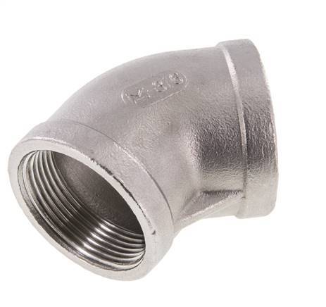 Rp 1 1/2'' Stainless steel 45 deg Elbow Fitting 16 Bar