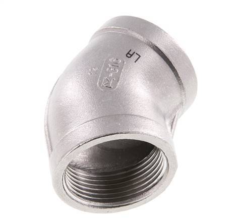 Rp 1 1/4'' Stainless steel 45 deg Elbow Fitting 16 Bar