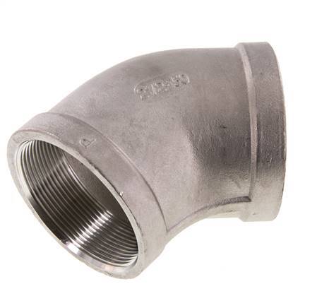 Rp 2 1/2'' Stainless steel 45 deg Elbow Fitting 16 Bar