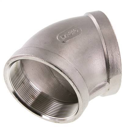 Rp 3'' Stainless steel 45 deg Elbow Fitting 16 Bar