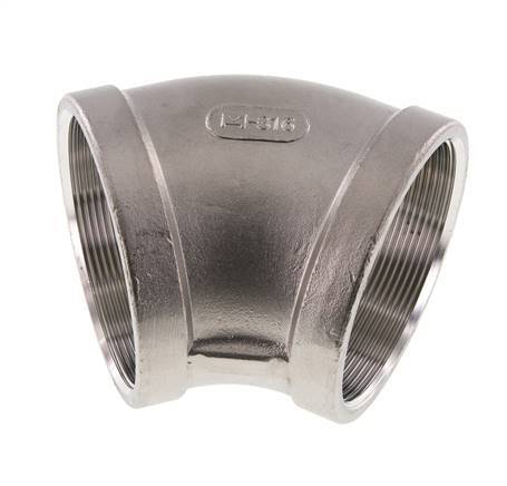 Rp 3'' Stainless steel 45 deg Elbow Fitting 16 Bar