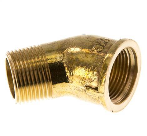 Rp 3/4'' x R 3/4'' F/M Brass 45 deg Elbow Fitting 16 Bar