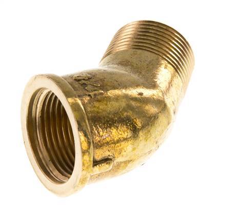 Rp 3/4'' x R 3/4'' F/M Brass 45 deg Elbow Fitting 16 Bar