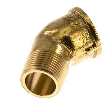 Rp 3/4'' x R 3/4'' F/M Brass 45 deg Elbow Fitting 16 Bar