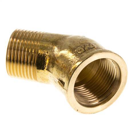 Rp 3/4'' x R 3/4'' F/M Brass 45 deg Elbow Fitting 16 Bar