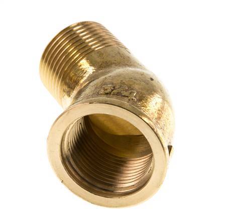 Rp 3/4'' x R 3/4'' F/M Brass 45 deg Elbow Fitting 16 Bar