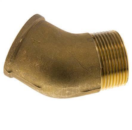 Rp 1 1/4'' x R 1 1/4'' F/M Brass 45 deg Elbow Fitting 16 Bar
