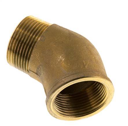 Rp 1 1/4'' x R 1 1/4'' F/M Brass 45 deg Elbow Fitting 16 Bar