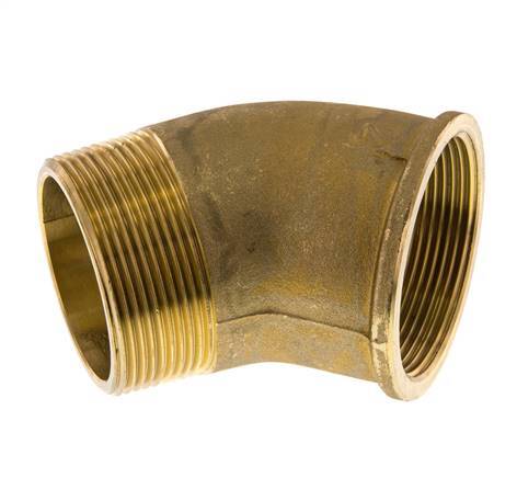Rp 2'' x R 2'' F/M Brass 45 deg Elbow Fitting 16 Bar