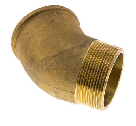 Rp 2'' x R 2'' F/M Brass 45 deg Elbow Fitting 16 Bar
