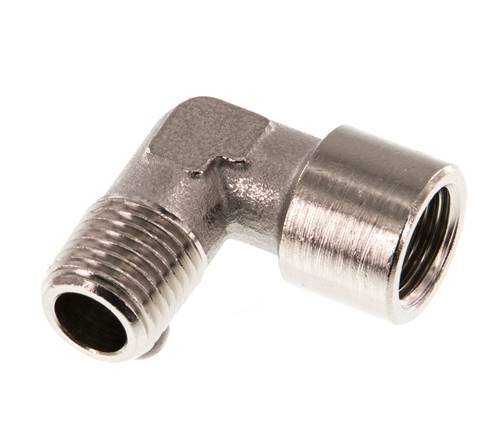 G 1/4'' x R 1/4'' F/M Nickel plated Brass 90 deg Elbow Fitting 16 Bar [2 Pieces]