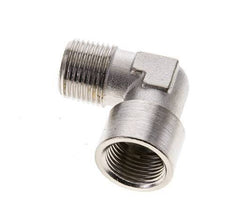 G 3/8'' x R 3/8'' F/M Nickel plated Brass 90 deg Elbow Fitting 16 Bar [2 Pieces]